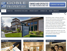 Tablet Screenshot of gobleproperties.com